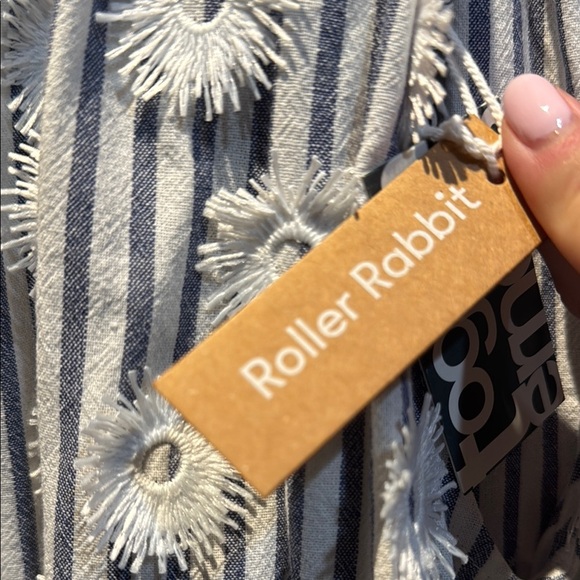 Roller Rabbit Daisy Stripe Dhara Top NWT Sz XL - Picture 5 of 5